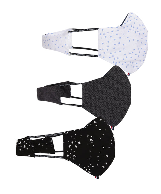 Hook & Loop' Facemask - Fly Mood, Glen, Polka Sky ( V T2 G3 H3 ) (Pack of 3)