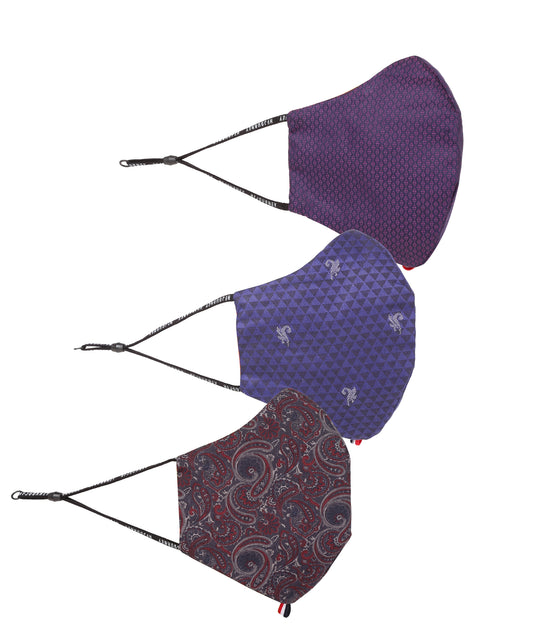 Hi - Gen ' Facemask - Pearsley Brown ,Ryu Mon ,Purple Vibe ( X1 N2 F2 ) (Pack of 3)